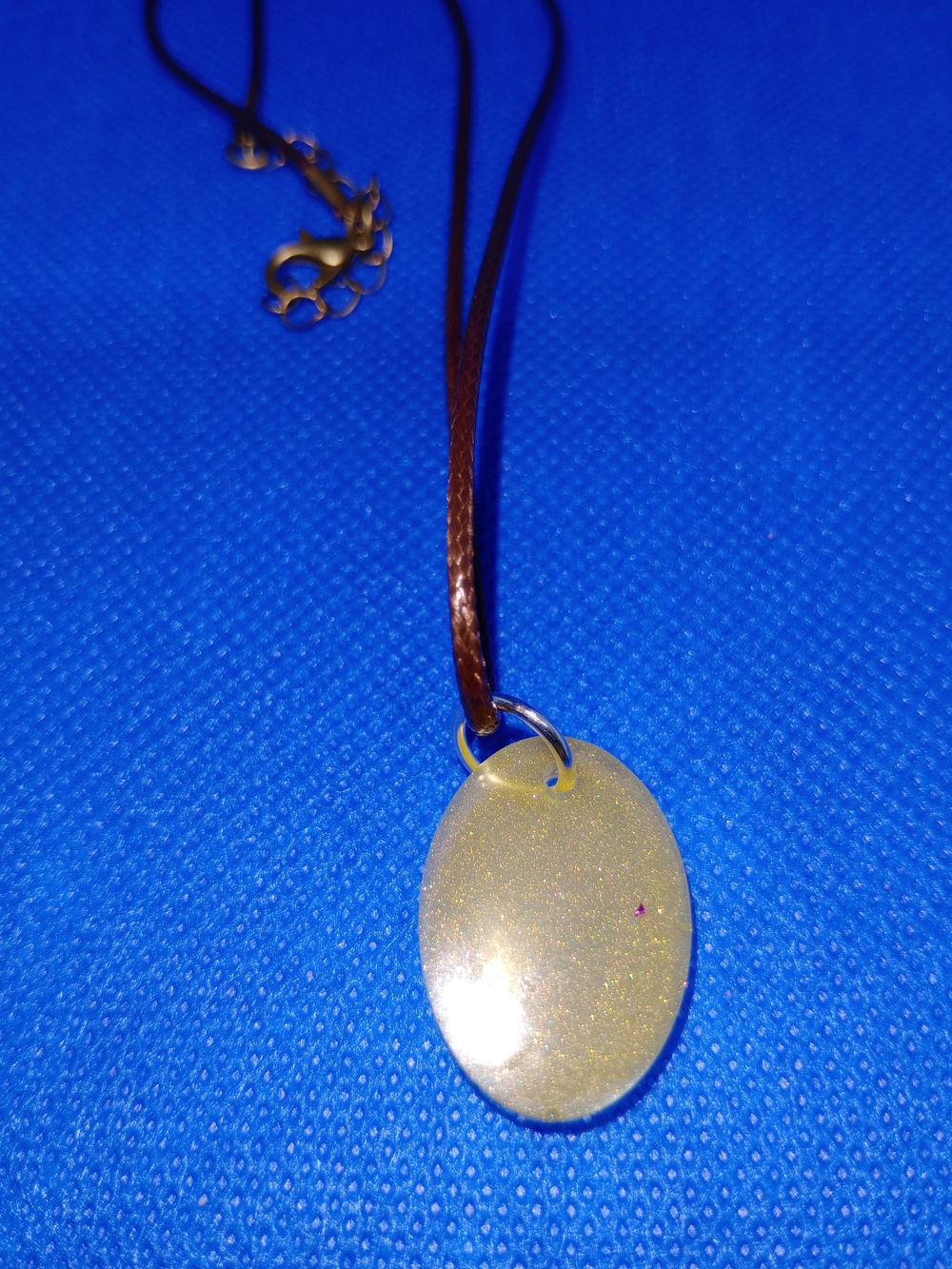 Yellow Oval Pendant Necklace